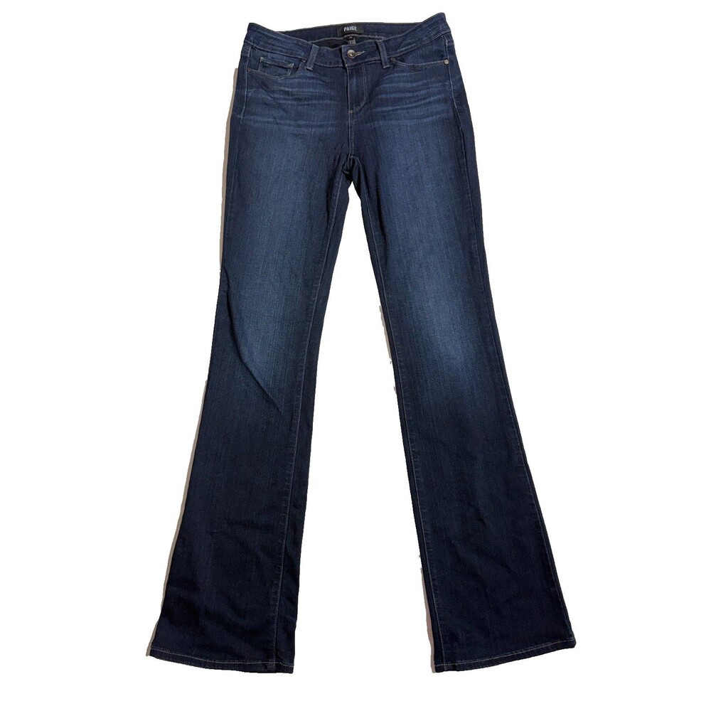 PAIGE Manhattan Jeans Womens 29 Dark Wash Bootcut Stretch Denim 33" Inseam